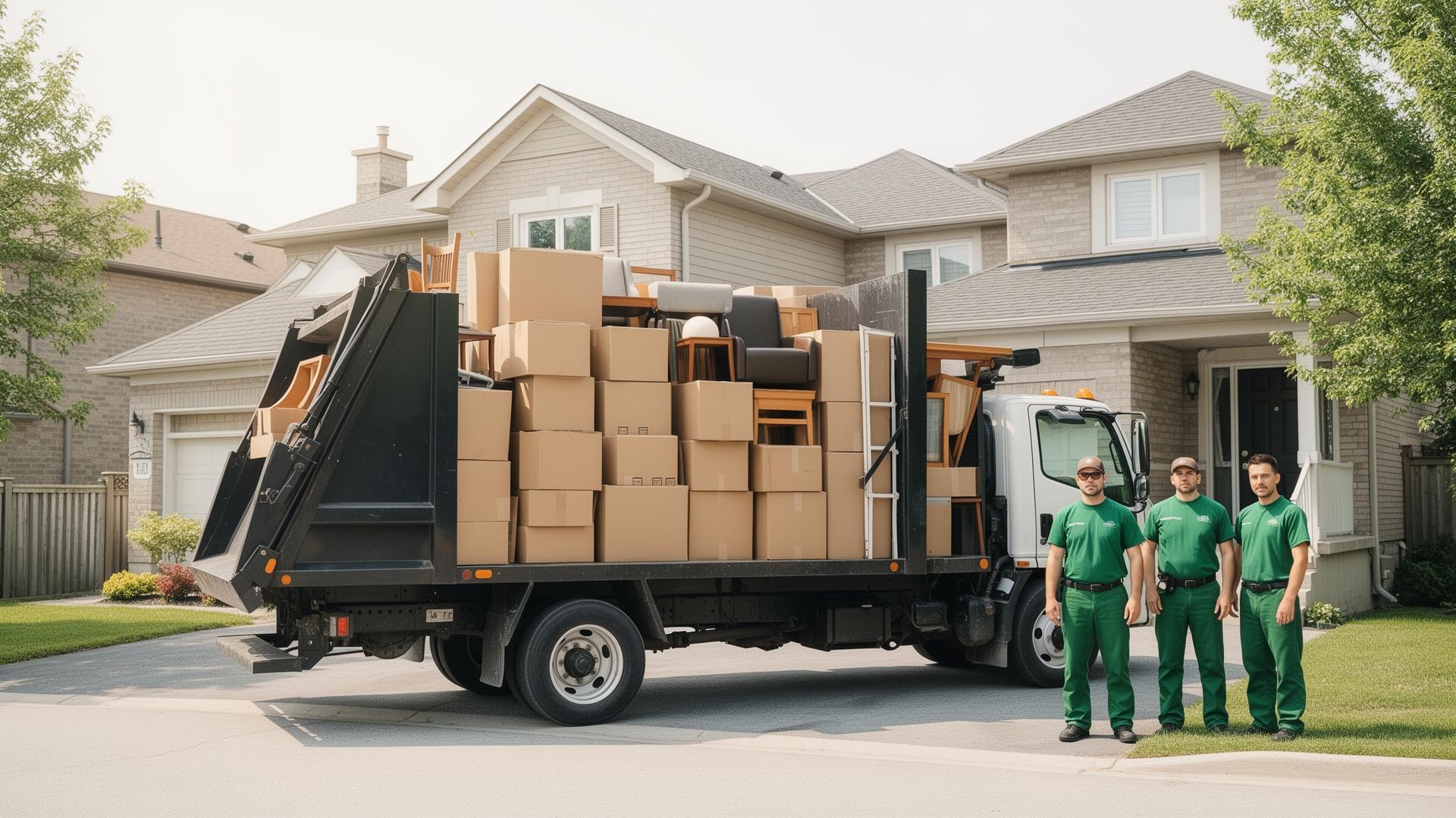 Haul Hero crew loading a truck in Hamilton